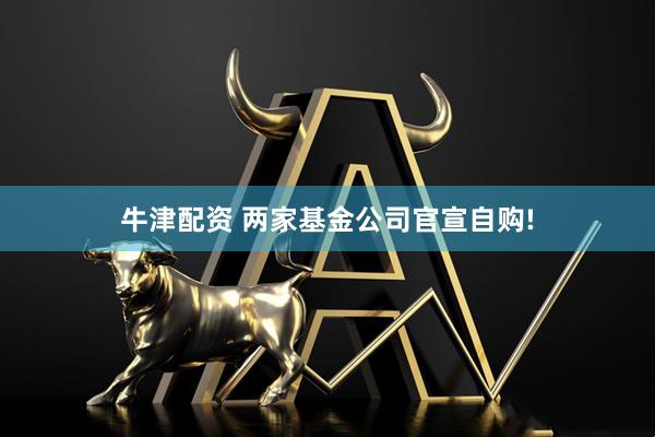 牛津配资 两家基金公司官宣自购!