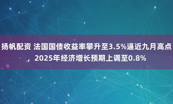 扬帆配资 法国国债收益率攀升至3.5%逼近九月高点，2025年经济增长预期上调至0.8%